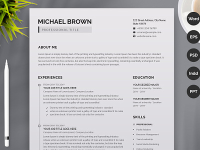 Minimal Resume/CV Template