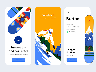 Up. - Design for Mobile App clean colors design illustration illustrator minimal mobile mobile app mobile app design mobile design motion motion design rental rental app sketch ui uiux ux