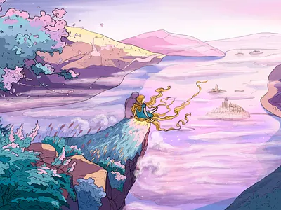 Love book illustration botanical art children colorful art digital illustration fairytale fantasyart flower illustration illustration trees