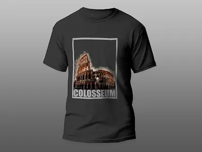 Watercolor Painting Sketch Colosseum Square Frame building graphic watercolor design watercolor sketch