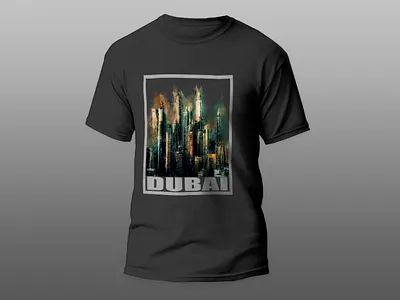 Watercolor Painting Sketch Dubai City Square Frame building graphic watercolor design watercolor sketch