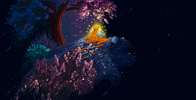 Space bear artist bear book art book artist botanical art character children book childrens illustration darkness digital illustration fantasy garden illustration space