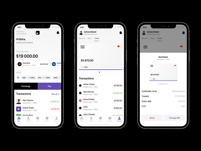 Nord UI Kit 🖤 app app design apple application bank craftwork design finance mockup nord product ui ui kit ux uxui