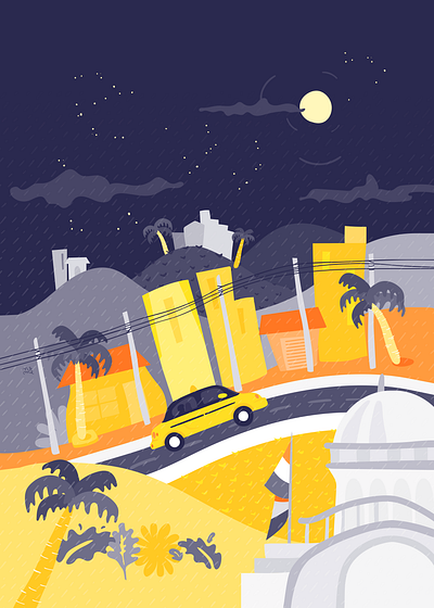 Taxi! design flat illustration minimal vector