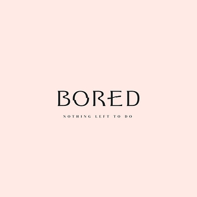 BORED - Branding my lockdown clean logo design fashion brand icon design luxury brand luxury logo modern logo the futur typography