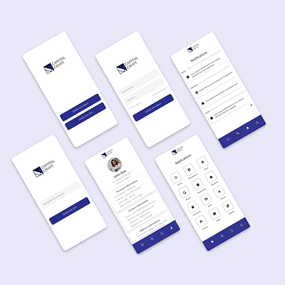 Employee App app corporate design ui uiux