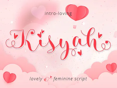 Kisyah Loved calligraphy feminine handwritten logodesign love lovely script scriptfont typography