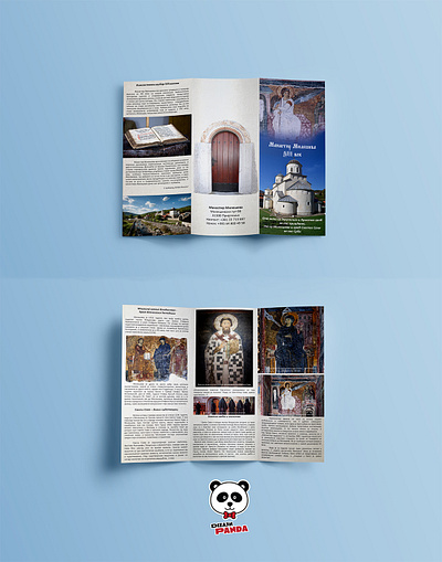 Pamphlet (Mileseva Monastery) design illustration logo mockup typography