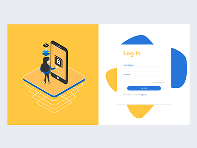 Login Page Adhika Design 2 design illustration isometric isometric design login logo ui web