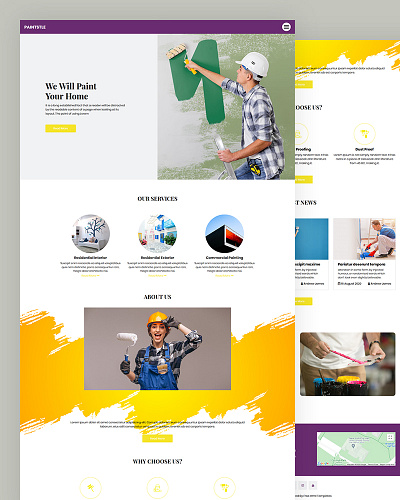 Paintstle bootstrap color shop css door repair html5 paint painting plumbing responsive template