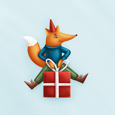 Festive fox artwork book illustration character character design character development children book illustration children illustration digital illustration illustration kids illustration