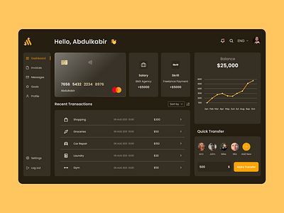 Banking App Dashboard dashboard figma finance app product design ui ux