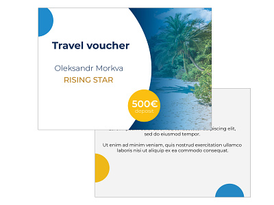 Travel voucher art branding company branding design digital flat illustration travel voucher