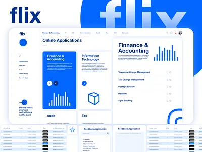 Flix - Internal Online System for Financial Firm application application design branding concept branding design concept logo typography ui uiuxdesign website