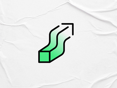 Sustainable packaging company logo clean gradient green logo logo design minimal modern s sustainable tech