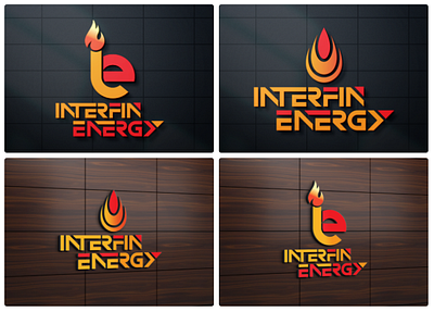 Interfin Energy 3d mockup branding design logo design