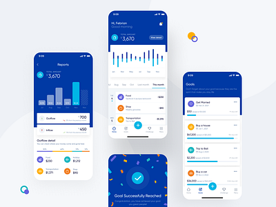 Personal Expense Management App Exploration app application card cashflow chart dashboad dashboard app finance finance app management money management success message ui ux wallet