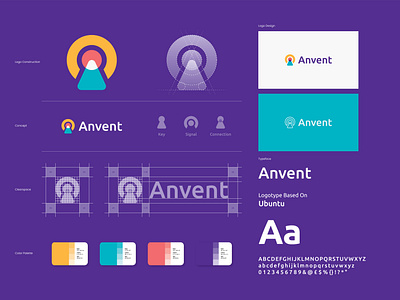 Anvent - Brand Identity brand brand identity branding design designer key lock logo logo designer logo mark mark security smart smart lock visual identity