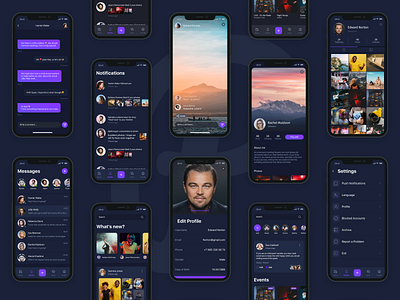 Poople. Social App Template app app design design designinspiration figma ios media social media design template ui ui kit design