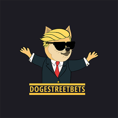 Dogecoin meme dog. Dogearmy sticker, t-shirt. dogestreetbets. comic crypto design dogearmy dogecoin funny