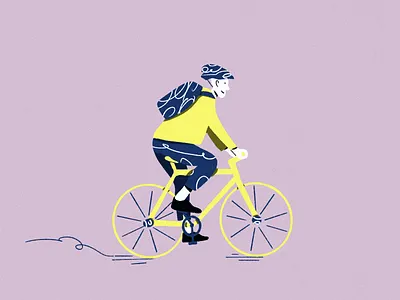 Ride to work bicycle branding client concept design flat illustration simple vector