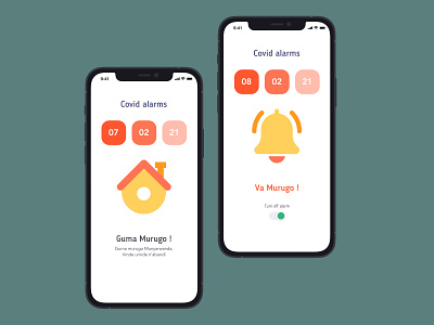 Covid alarm concept alarm covid kigali lockdown rwanda ui uidesign