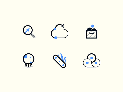 Just some unused icons I found laying around black blue clean descriptive icon set icons literal icons minimal modern new modern playful simple tech