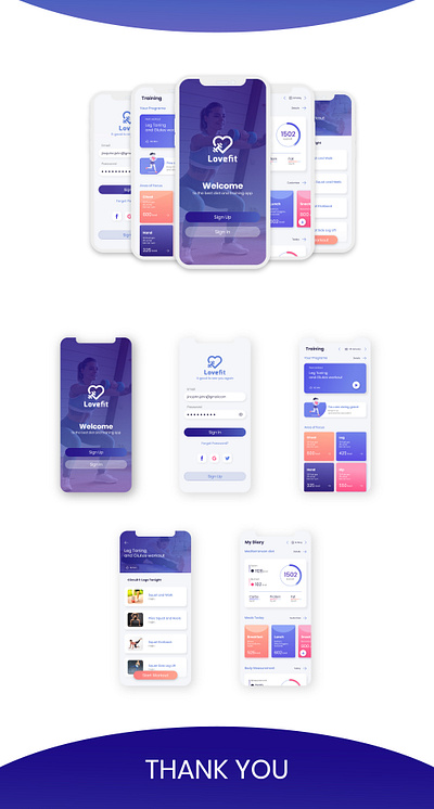 Lovefit App Design fitnessapp graphicdesign mobile app design mockup ui ux uidesign uiux