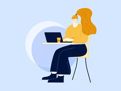 Education character illustration characterdesign design design app digital illustration digitalart education education app illustration illustration design study ui ux web webdesign webillustration work work in progress working girl