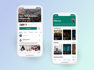 Business Community Platform app community design feed group mobile app posts social network ui windmill