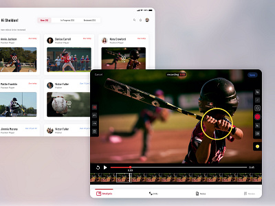 Baseball training app baseball ipad ui design uxdesign