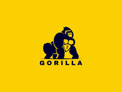 Gorilla Logo 3d angry gorilla animation app branding design gorilla gorilla logo graphic design illustration logo monkey monkey logo motion graphics strong strong gorilla ui ux vector