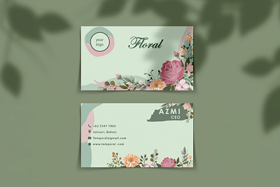 Floral Nature - Business Card business card flowerdesign leaves nature