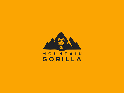 Mountain Gorilla Logo 3d animation app branding design game gorilla gorilla logo gorillas graphic design illustration logo monkey logo motion graphics mountain gorilla strong ui ux vector