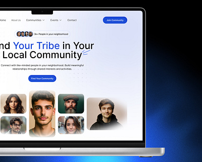 Local Tribe - A community base Website Hero Section blockchain design branding crypto landing page cryptodesign design hero secction hero section design illustration landing page landing page design landing page website mobile design ui ui design ux design web design website design website hero section website ui design