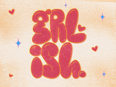 Girlish bubble letters color exploration cute cute art digital art digital drawing femmetype fun graffiti digital halftone stipple texture pack textured truegrittexturesupply typedesign typedrawing typography typography art