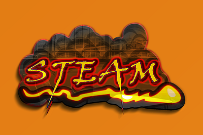 steam branding design icon illustration logo