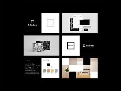 Bihorizon brand guidelines. brand design branddesigner branding creative design flat geometric grapgic design icon logo