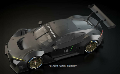 Kanani Motors Lumen GTE Supersport automobile automotive cars dark design designer kananimotors lumen racing render rendering sharifkanani supersport