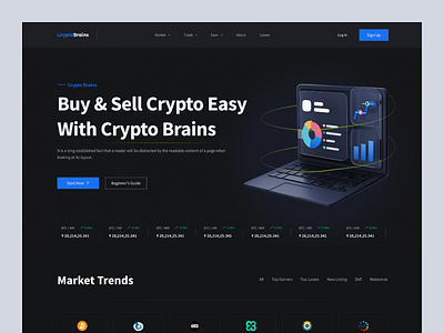 Cryptocurrency Exchange animation bitcoin blockchain branding crypto designs crypto project crypto web app crypto website cryptocurrency currency ethereum graphic design home page design landing page madbrains ui wallet web webdesign