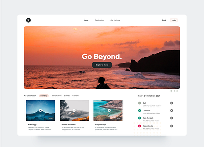 #Exploration - Travel Hero card clean exploration hero section interface landing page light theme minimalist travel ui vacation web design