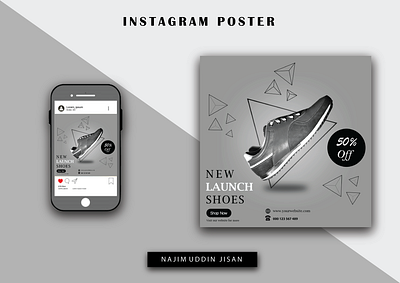 shoe advertisement design illustration social media poster