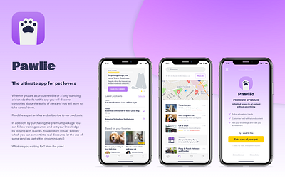 Pawlie concept design designflows figma in app ios map pay paywall pets premium sketch store locator ui