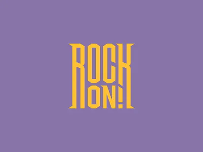 Rock On! branding center custom dallas design drums eletric event geometric guitar logotype music on purple rock rock and roll serif stage type yellow