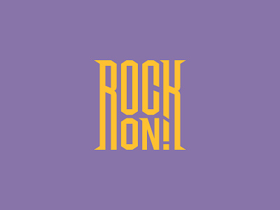 Rock On! branding center custom dallas design drums eletric event geometric guitar logotype music on purple rock rock and roll serif stage type yellow