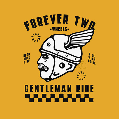 forever two wheels availabledesign badgedesign badges custom motorcycle designforsale garage illustration logoforsale motorcycle tshirtdesign vintage badges vintage design vintage illustration vintage logo vintage motorcycle