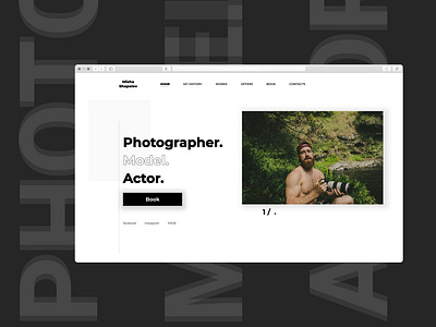 Concept. Personal website_MS_Photographer actor figma figmadesign junior junior designer minimalistic model personal photographer ux ui design website