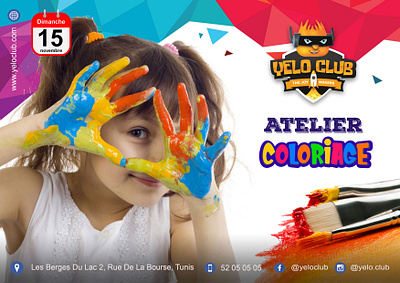 Affiche Club coloriage - Coloring club Poster affiche club coloriage coloring event kid kids poster