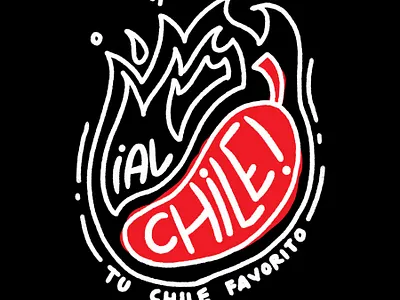 Al Chile – Logo branding handlettering illustration lettering logo midnightdoodles