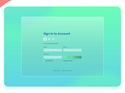 Sign In Form UIUX Design best design best shot branding color dribbble illustration landingpage logo sign in sign up form signup template trend uikit uikits uiux web webdesign website wix